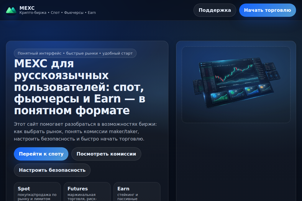Screenshot of mexcexchange.online