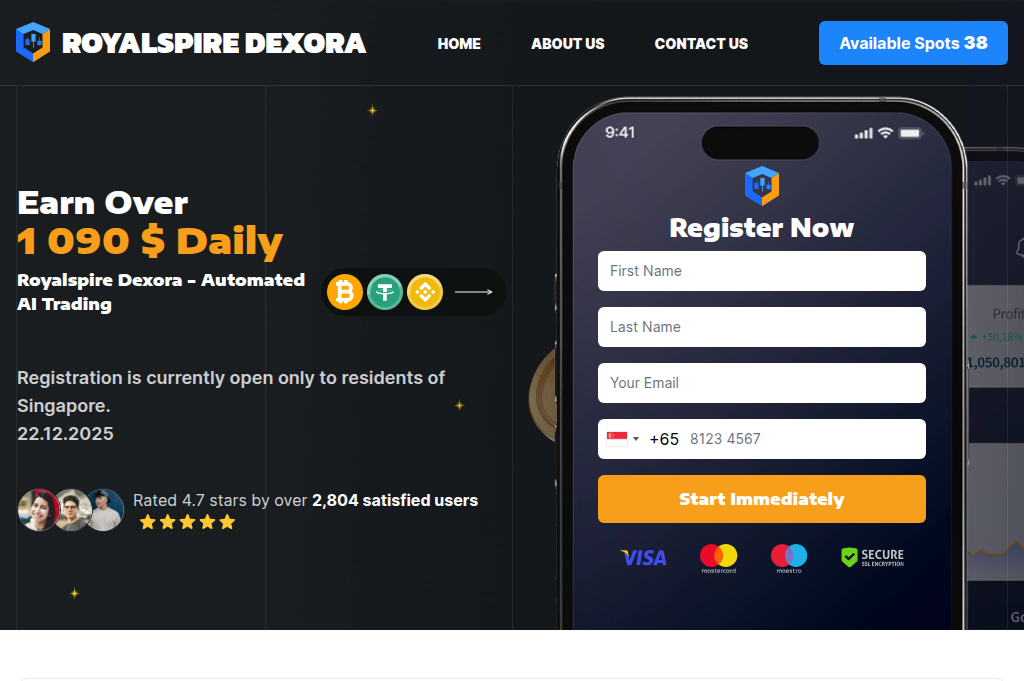 Screenshot of royalspiredexora.com