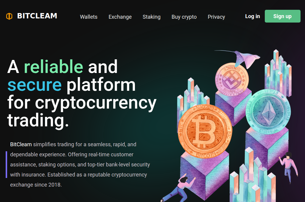 Screenshot of bitcleam.com