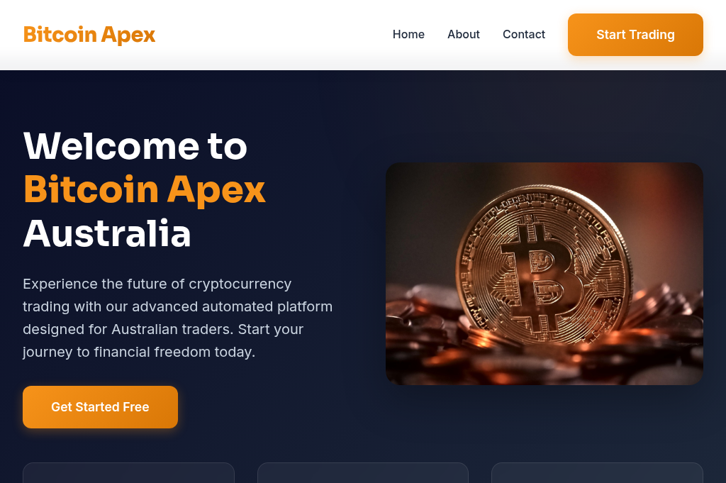 Screenshot of bitcoinapex-au.com