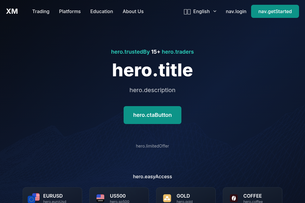 Screenshot of xmbrokerasia.com