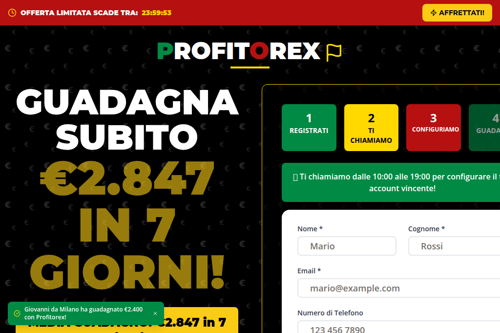 Screenshot of profitorex.pro