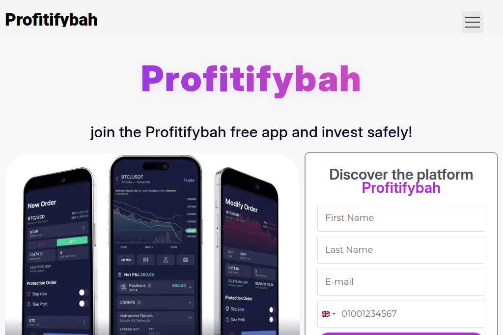 Screenshot of profitifybah.net