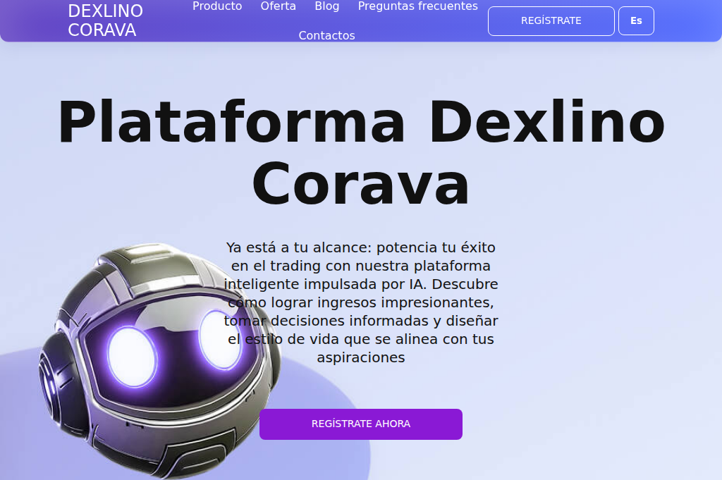 Screenshot of dexlino-corava.pro