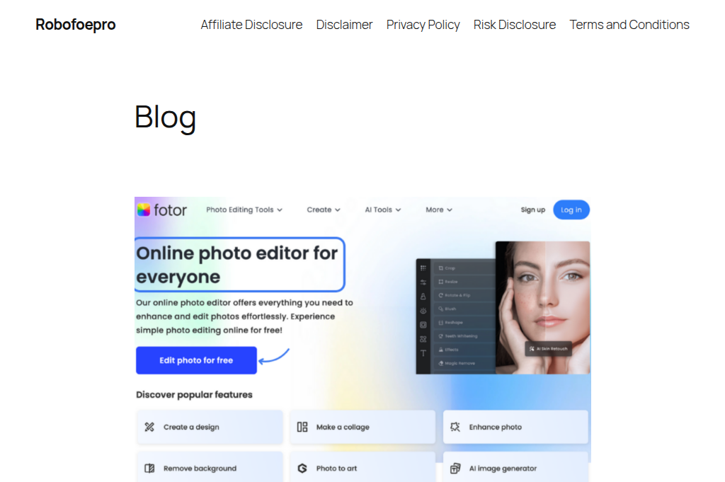 Screenshot of robofoepro.fun