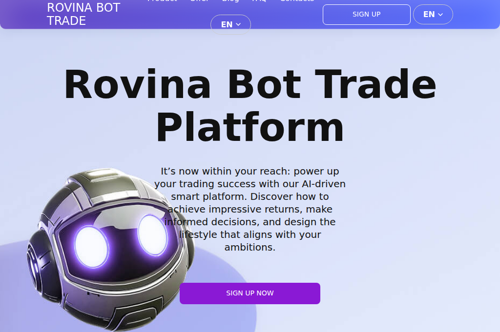 Screenshot of rovina-bot-trade.pro