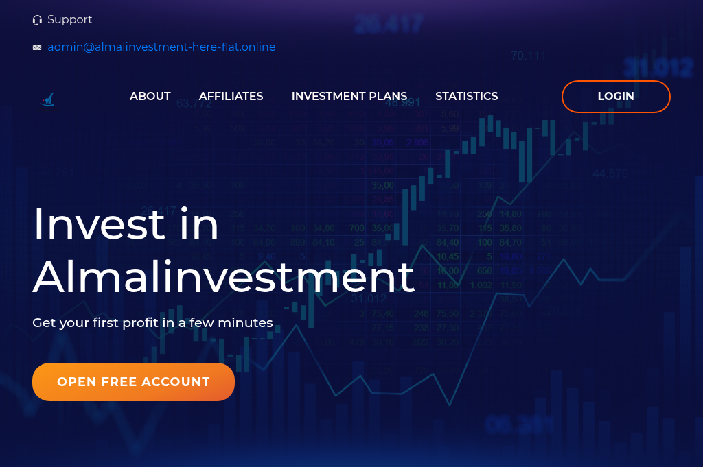Screenshot of almalinvestment-here-flat.online