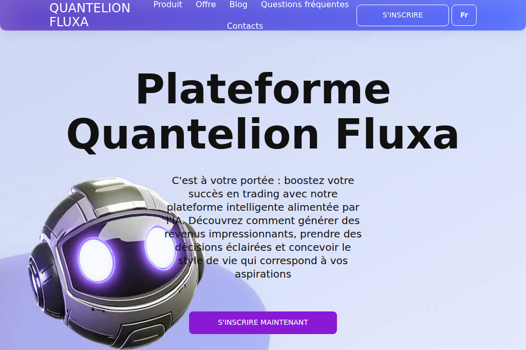 Screenshot of quantelion-fluxa.pro