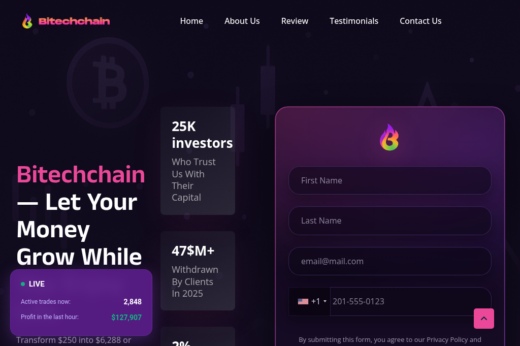 Screenshot of bitechchain.info