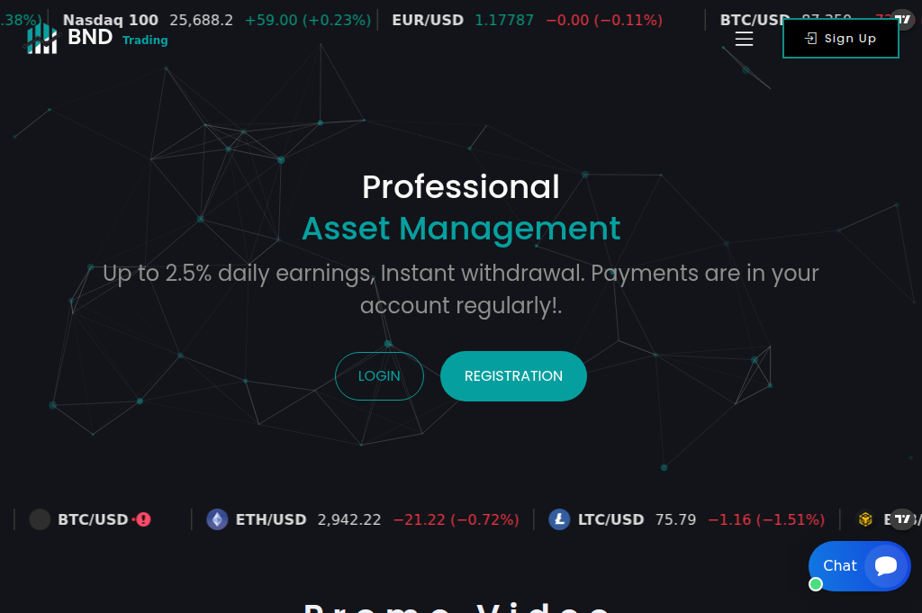 Screenshot of bndtrading.company