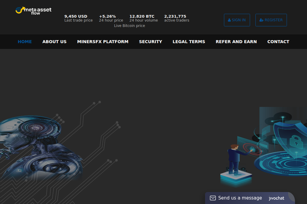 Screenshot of metassetflow.com