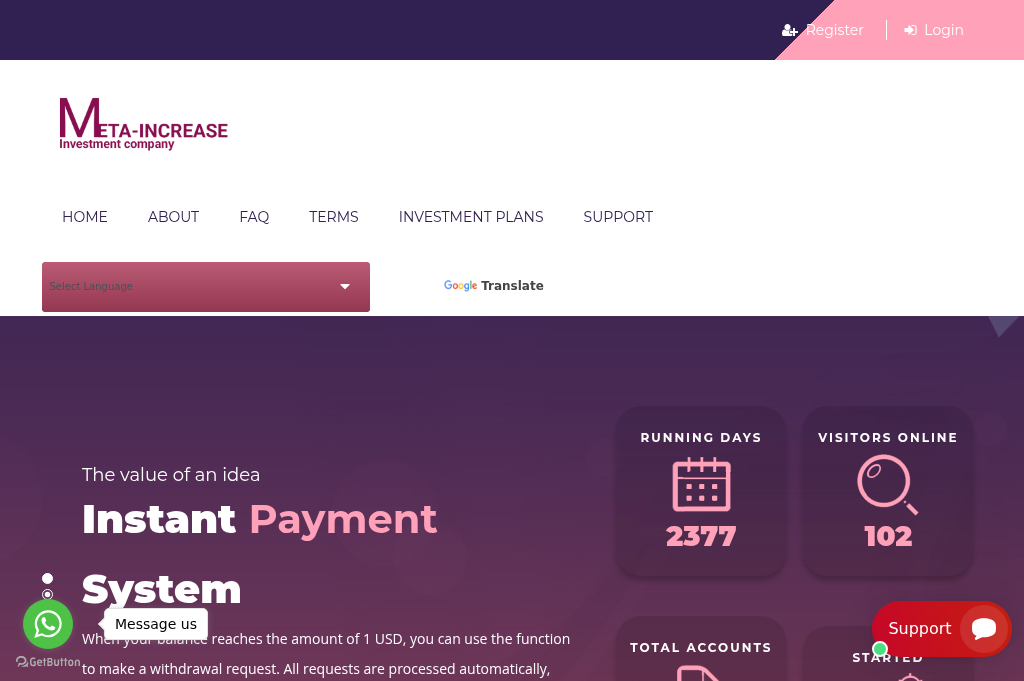 Screenshot of metaincrease.ltd