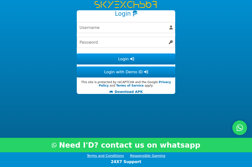 Screenshot of skyexch567.com