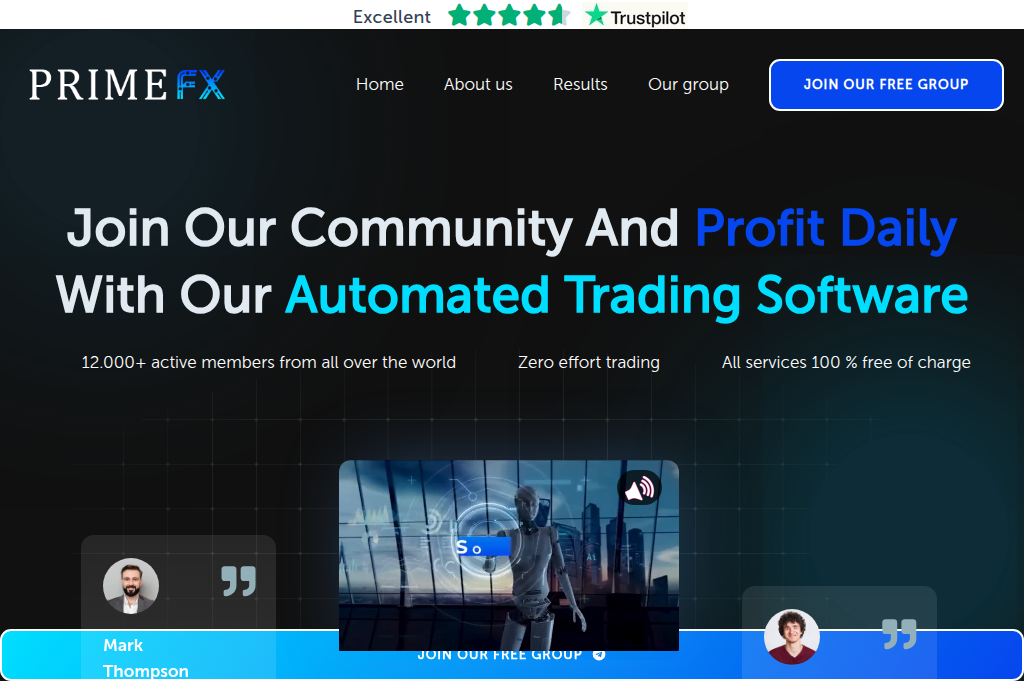 Screenshot of prime-trd.com