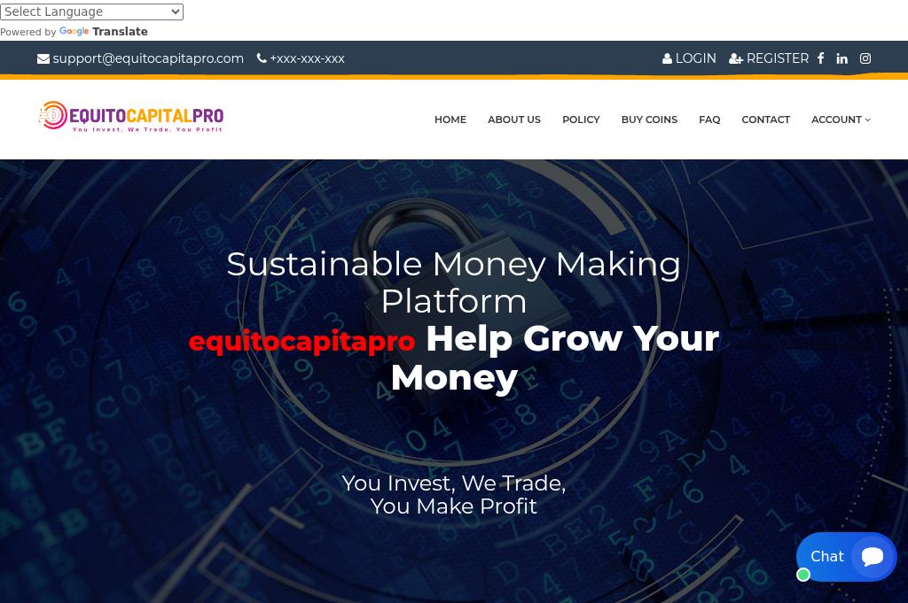 Screenshot of equitocapitapro.com