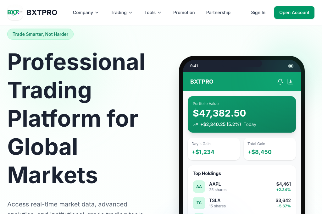 Screenshot of bxtpro.com