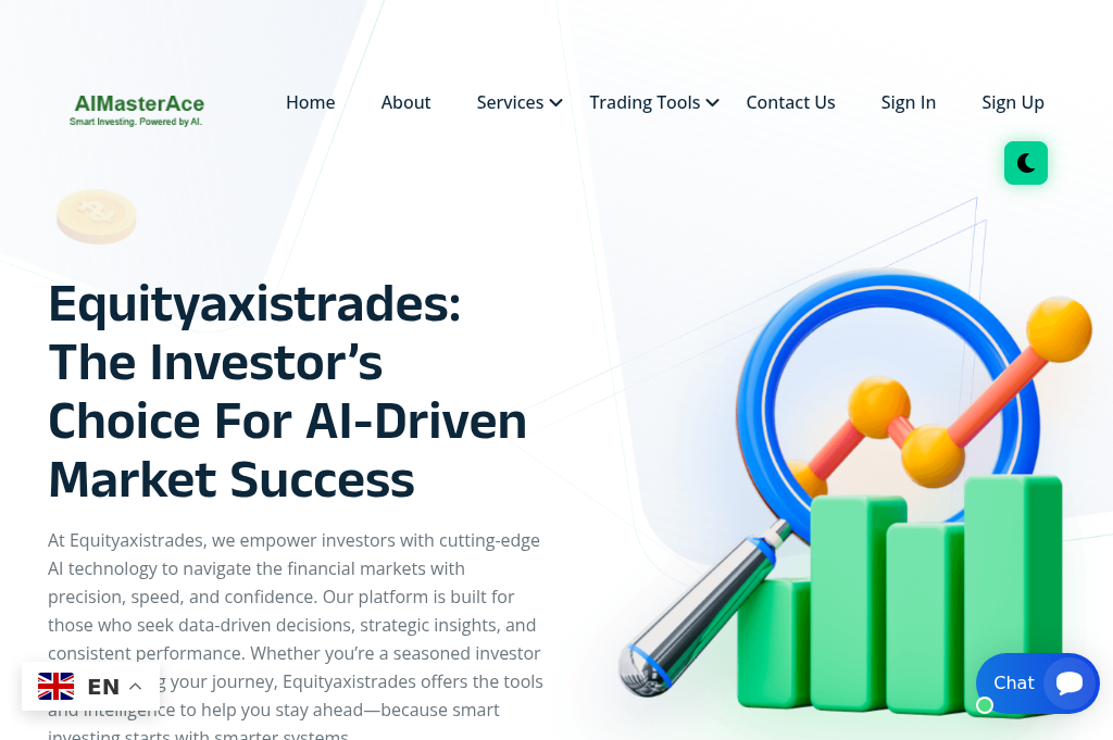 Screenshot of equityaxistrades.com