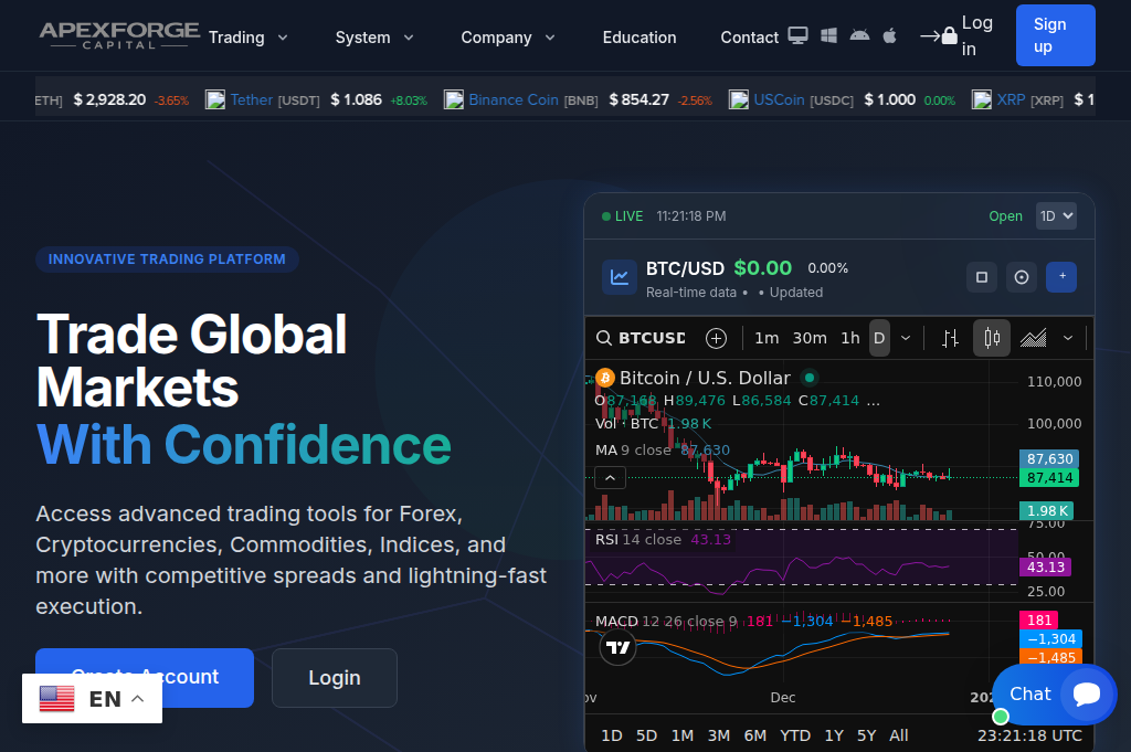 Screenshot of apexforges.com