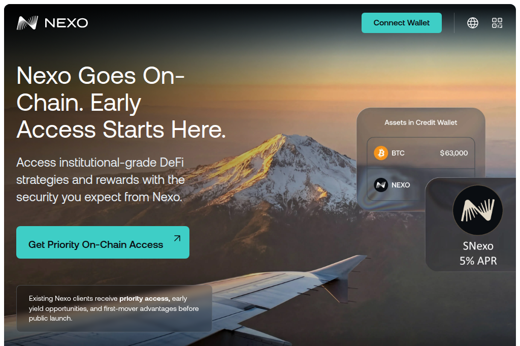 Screenshot of nexochain.io