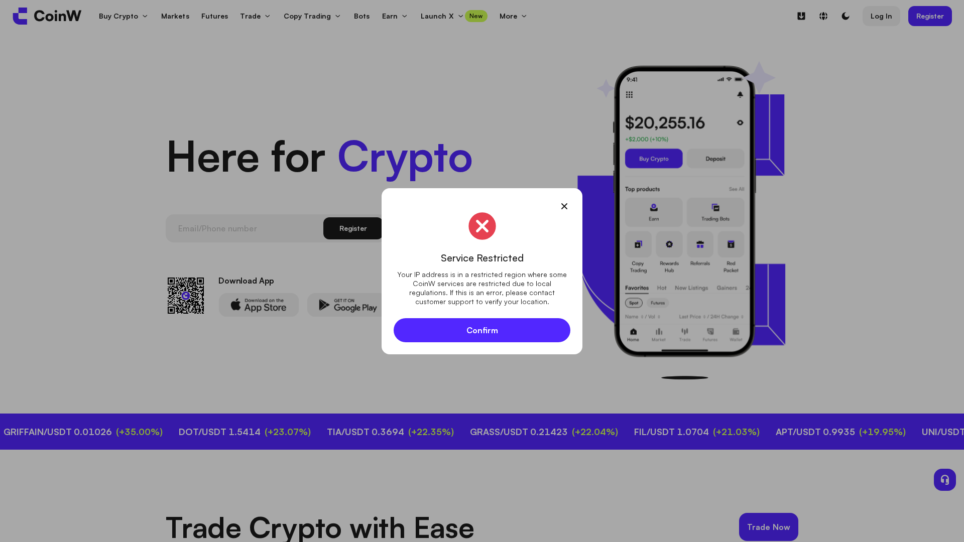 Screenshot of cryptoex.group