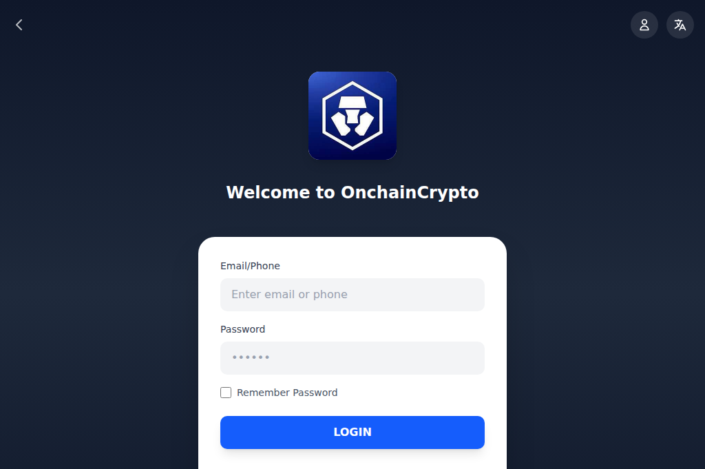 Screenshot of cryptoexchain.com