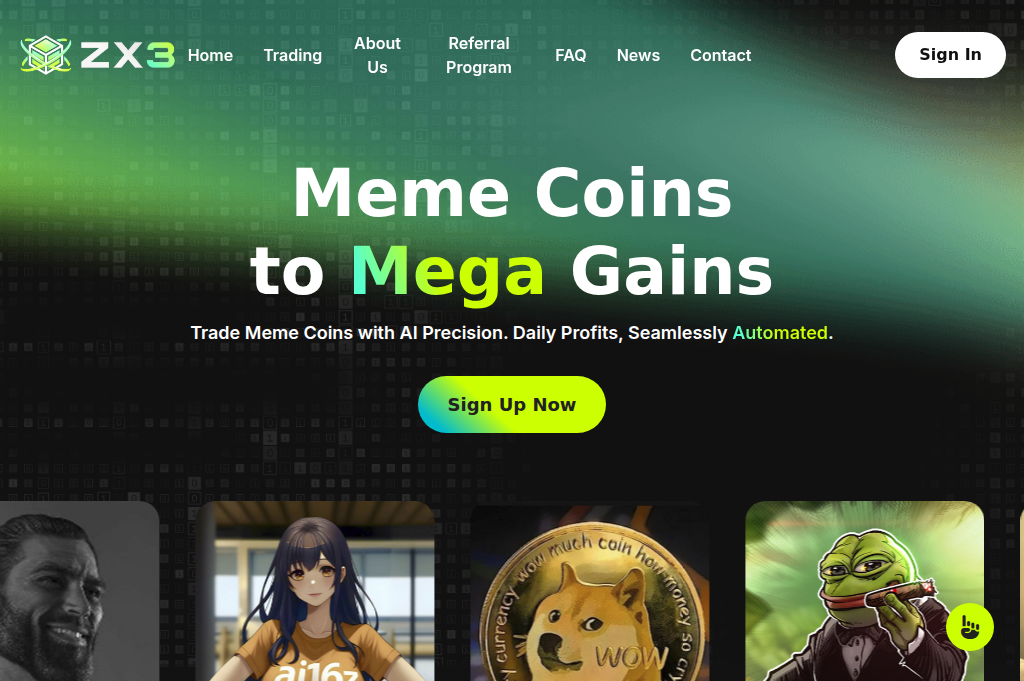 Screenshot of zx3trade.online