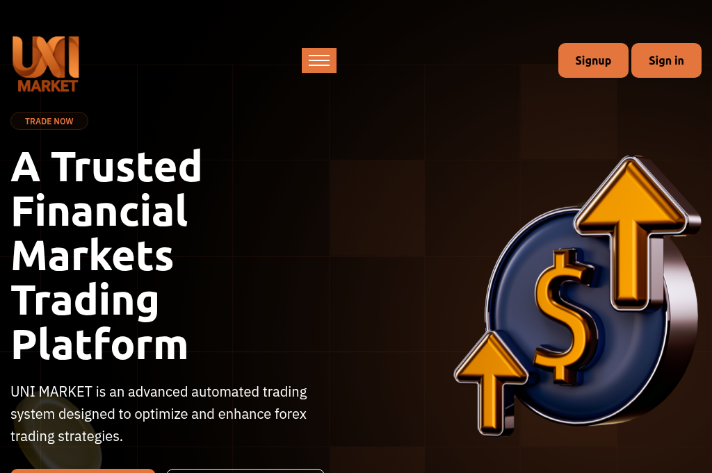 Screenshot of unimarket.cloud