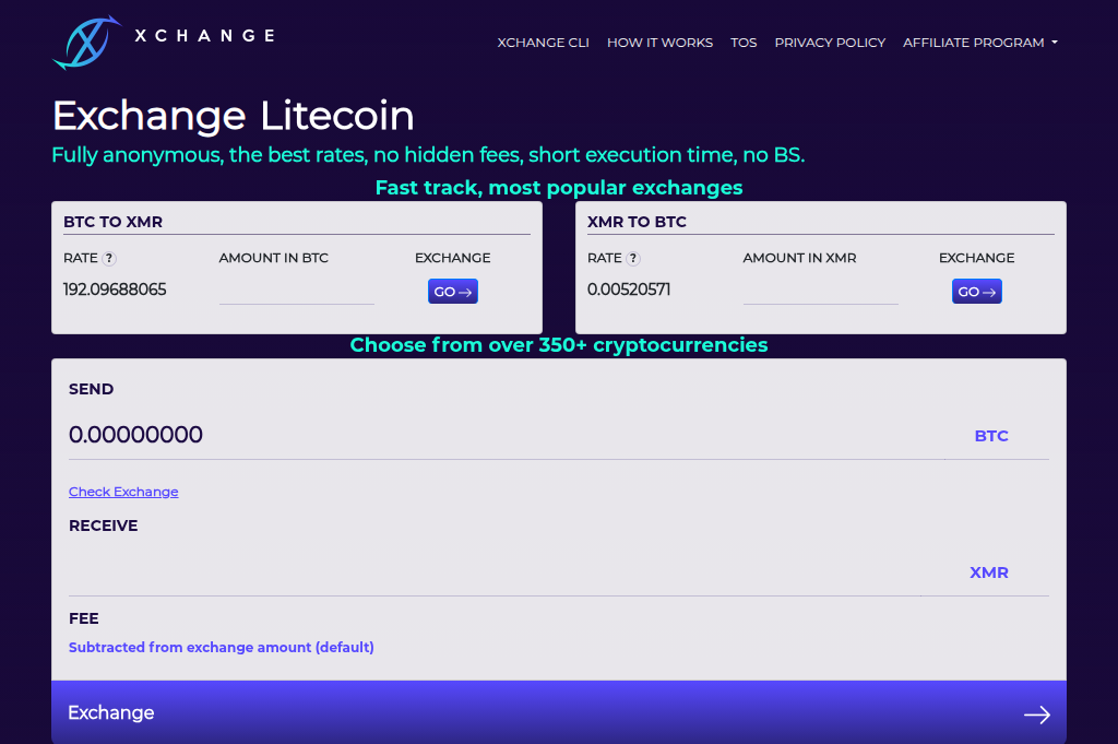 Screenshot of ex-change.io