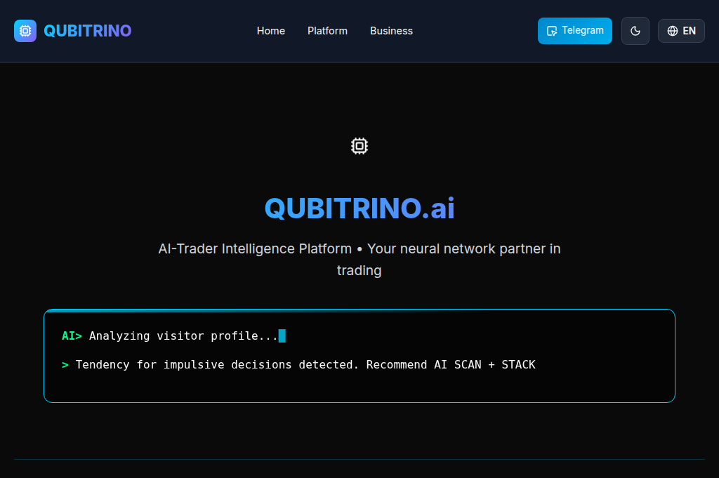 Screenshot of qubitrino.ai