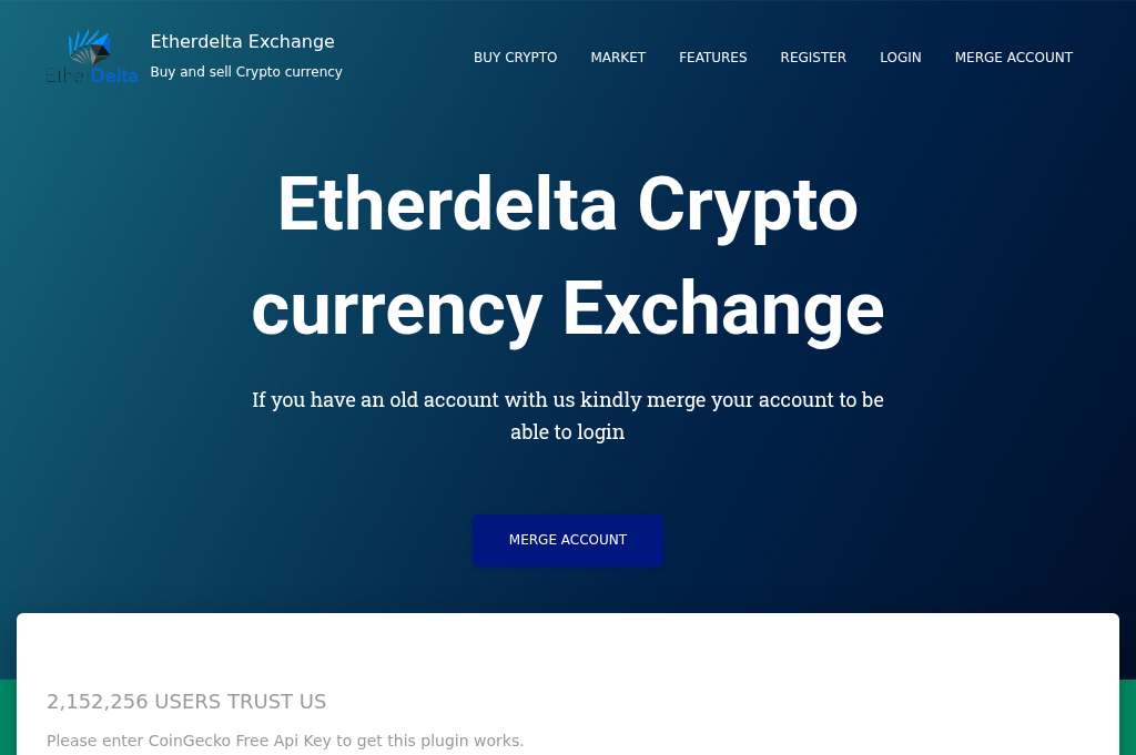 Screenshot of etherdelta-exchange.co