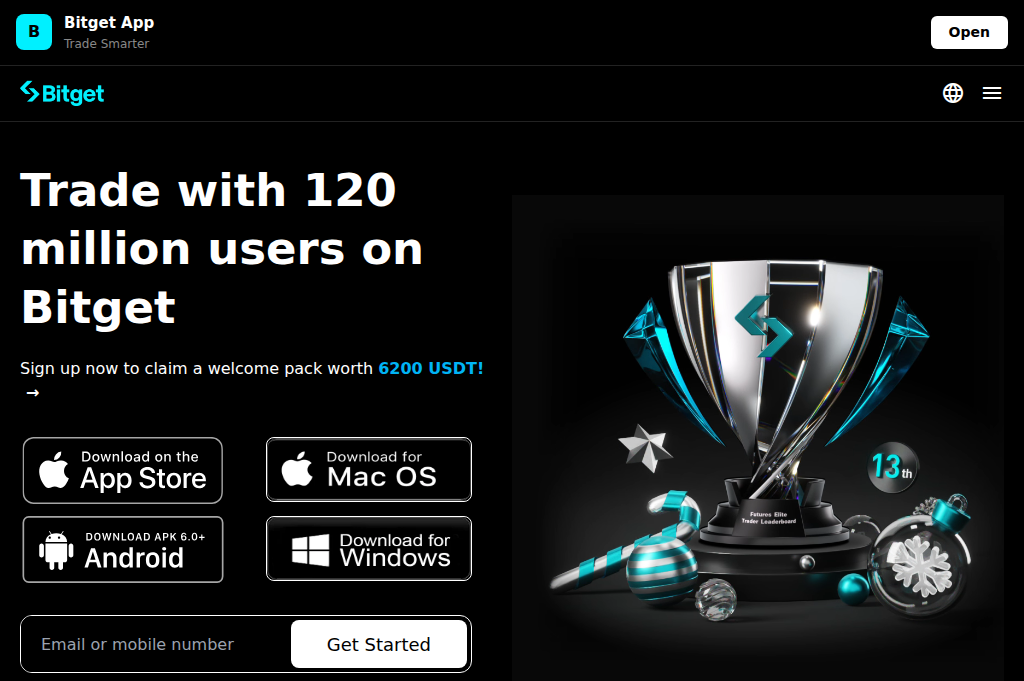 Screenshot of bitgetnft.com