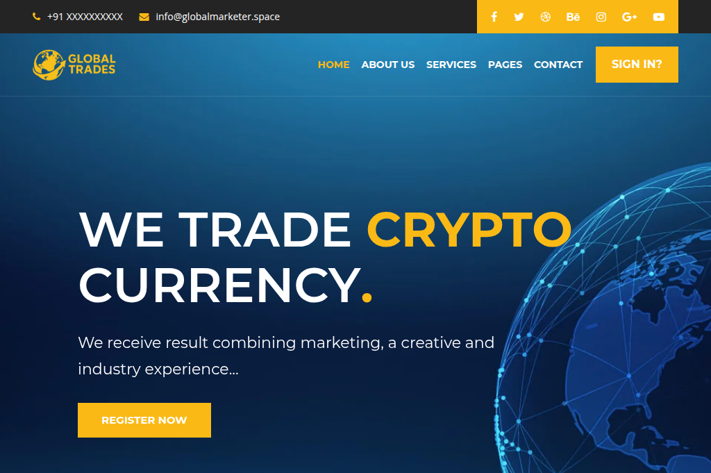 Screenshot of globalmarketer.space