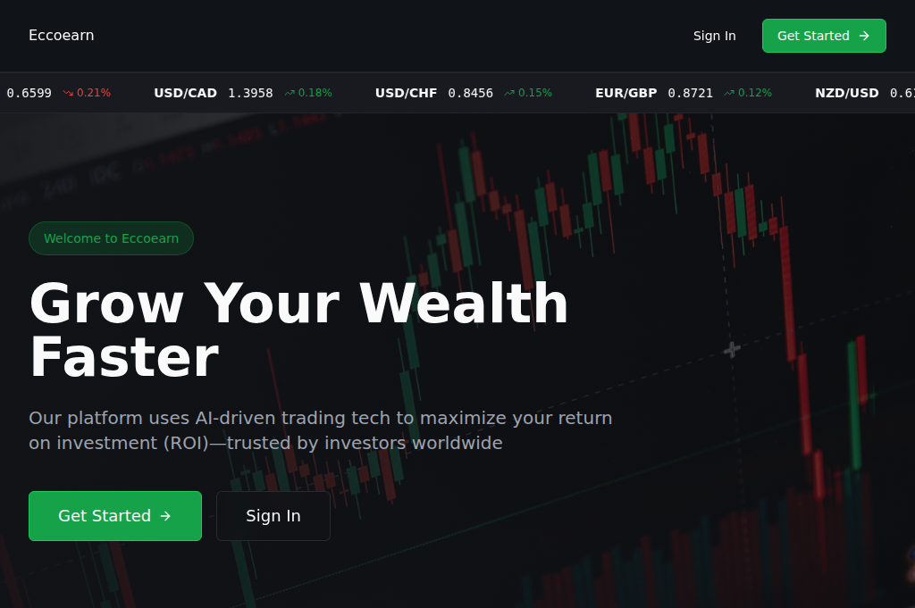 Screenshot of eccoearn.com