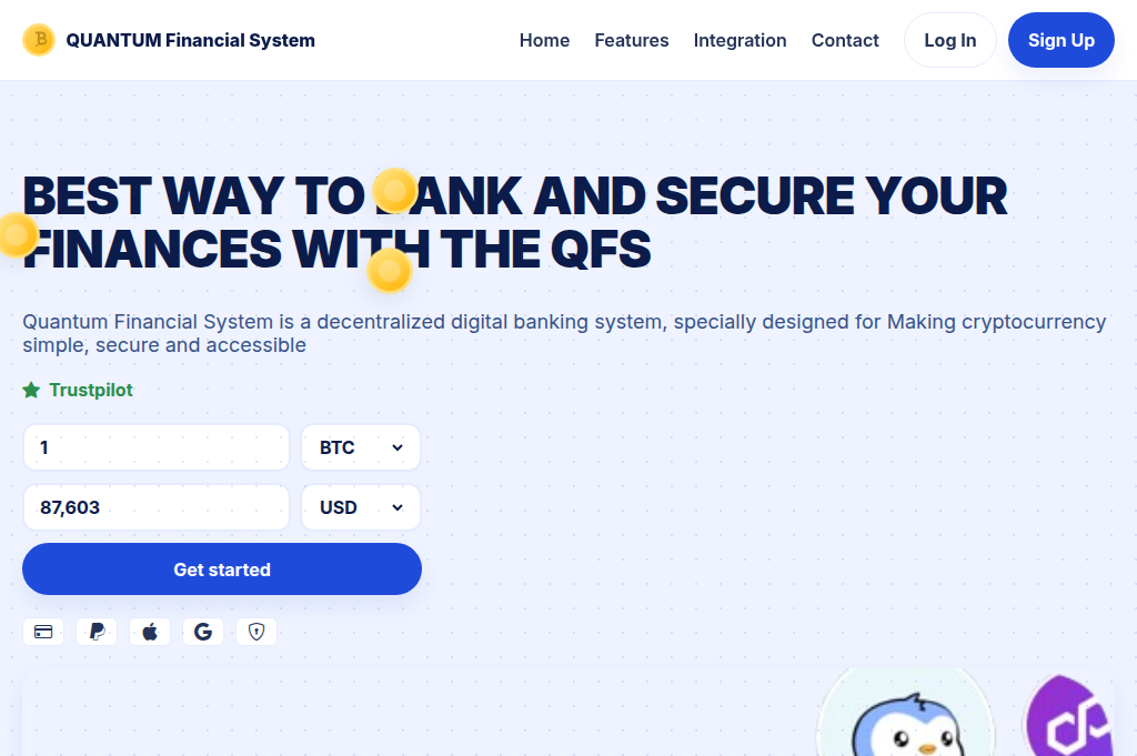 Screenshot of quantumledgerslive.com