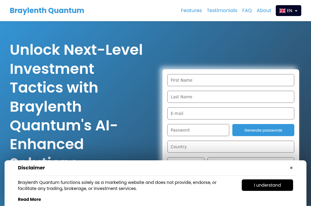 Screenshot of braylenthquantum-pro.com