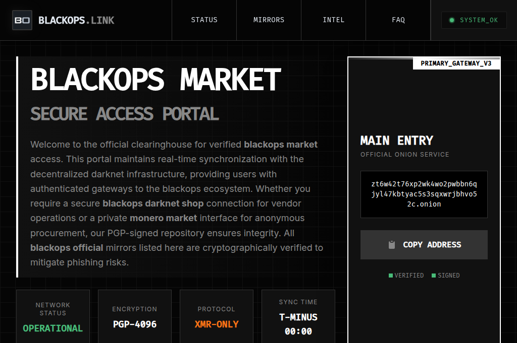 Screenshot of blackopsmarketlink.store