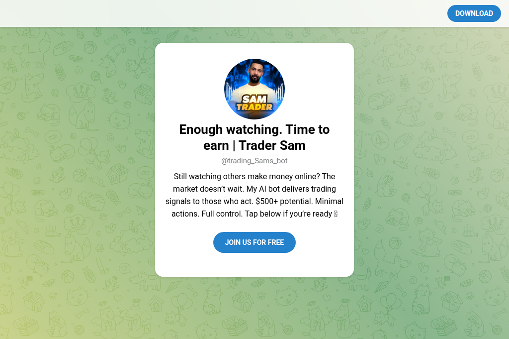 Screenshot of trader-sam.online