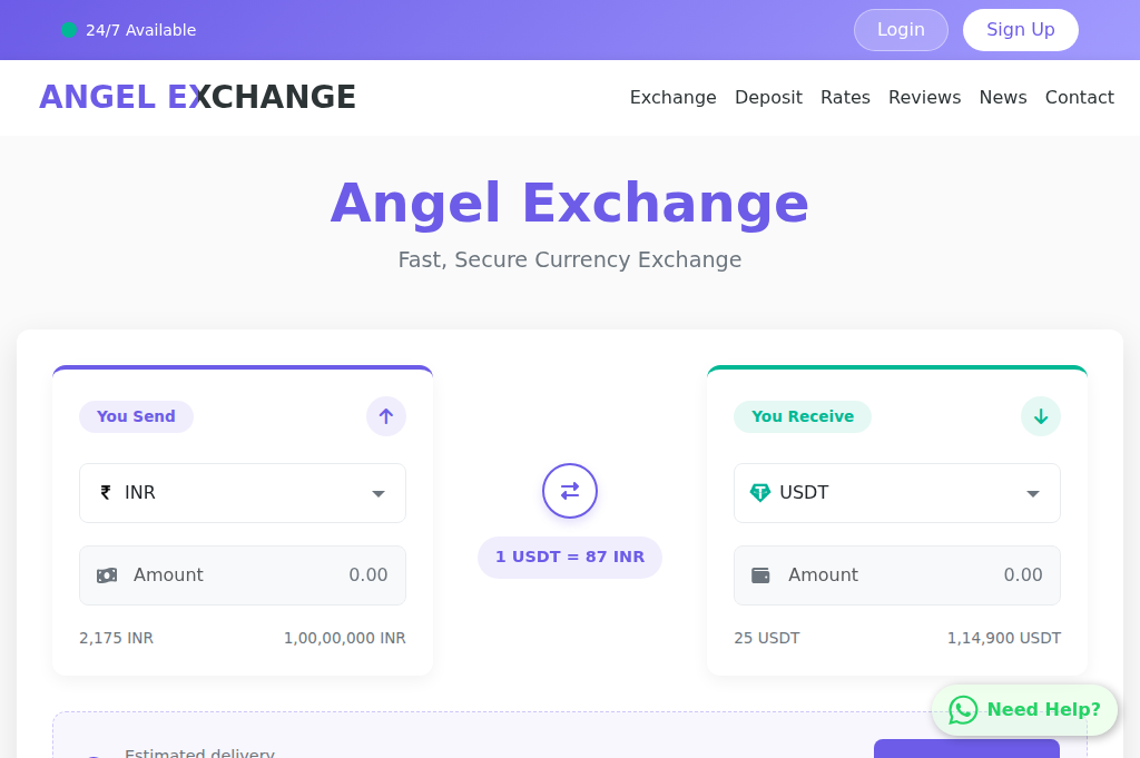 Screenshot of angelexchange.co