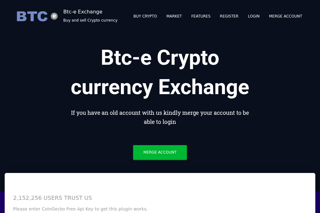 Screenshot of btc-e.io