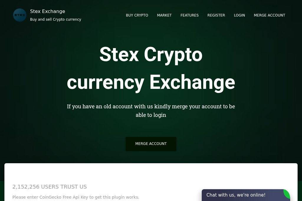 Screenshot of stex-exchange.to