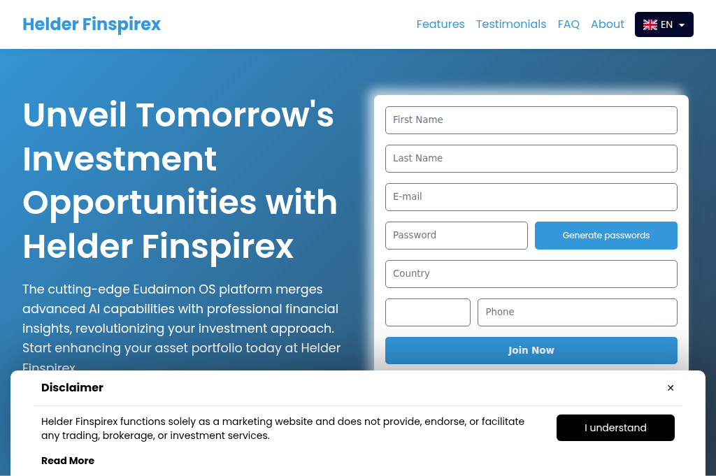Screenshot of helderfinspirex-solution.com