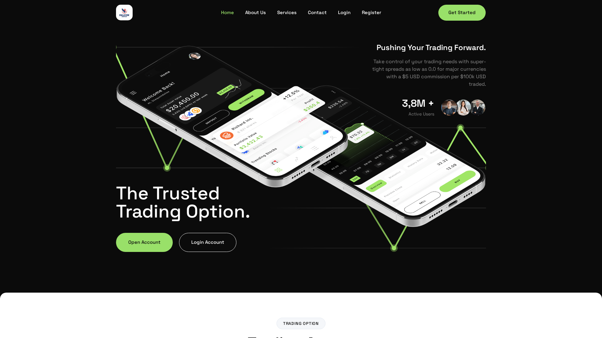 Screenshot of falconarbitage.com