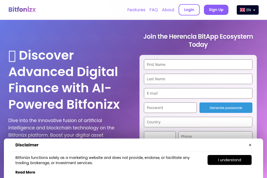 Screenshot of bitfonizx-soft.com
