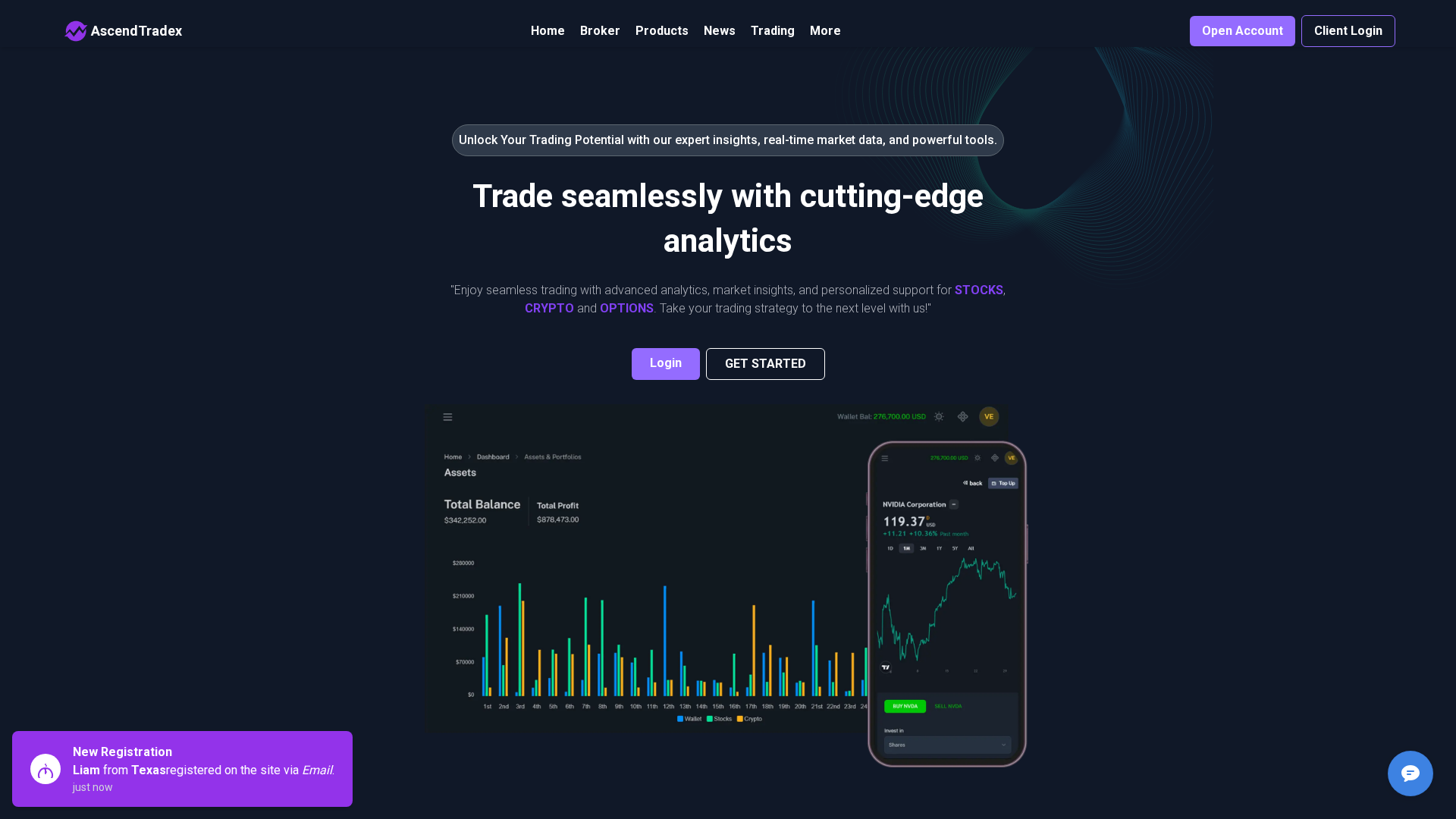 Screenshot of ascendtradefi.com