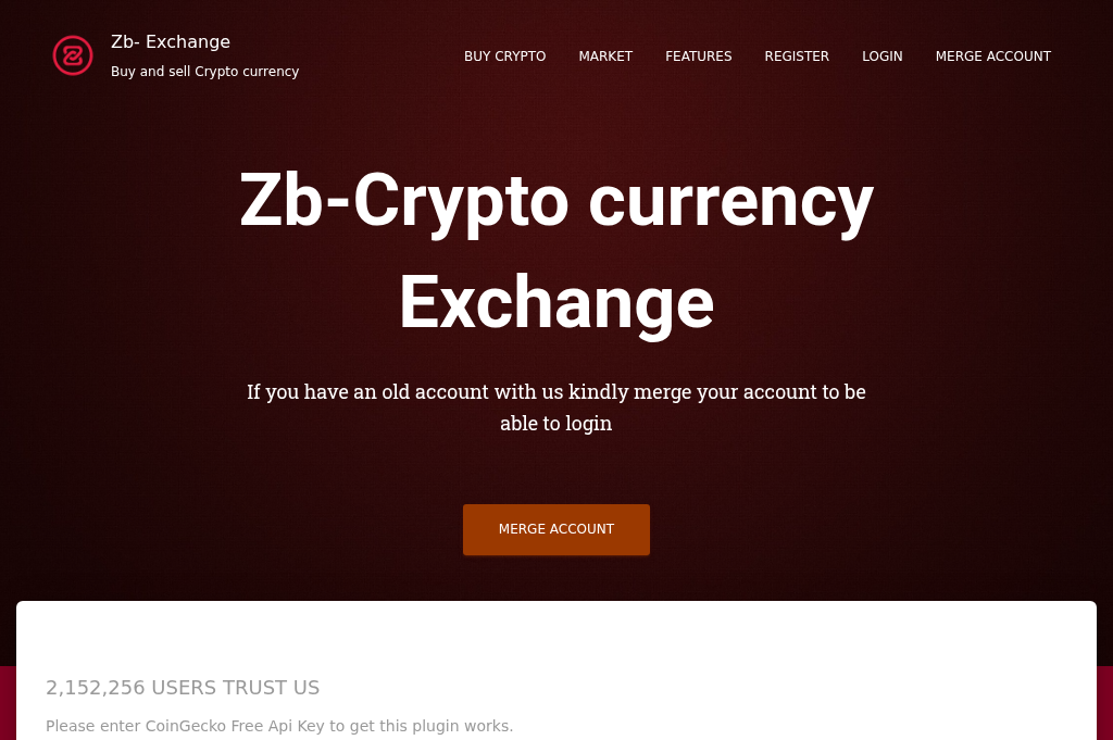 Screenshot of zb-exchange.io