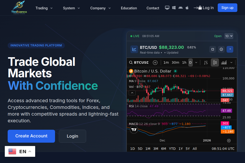 Screenshot of timexpress.uk