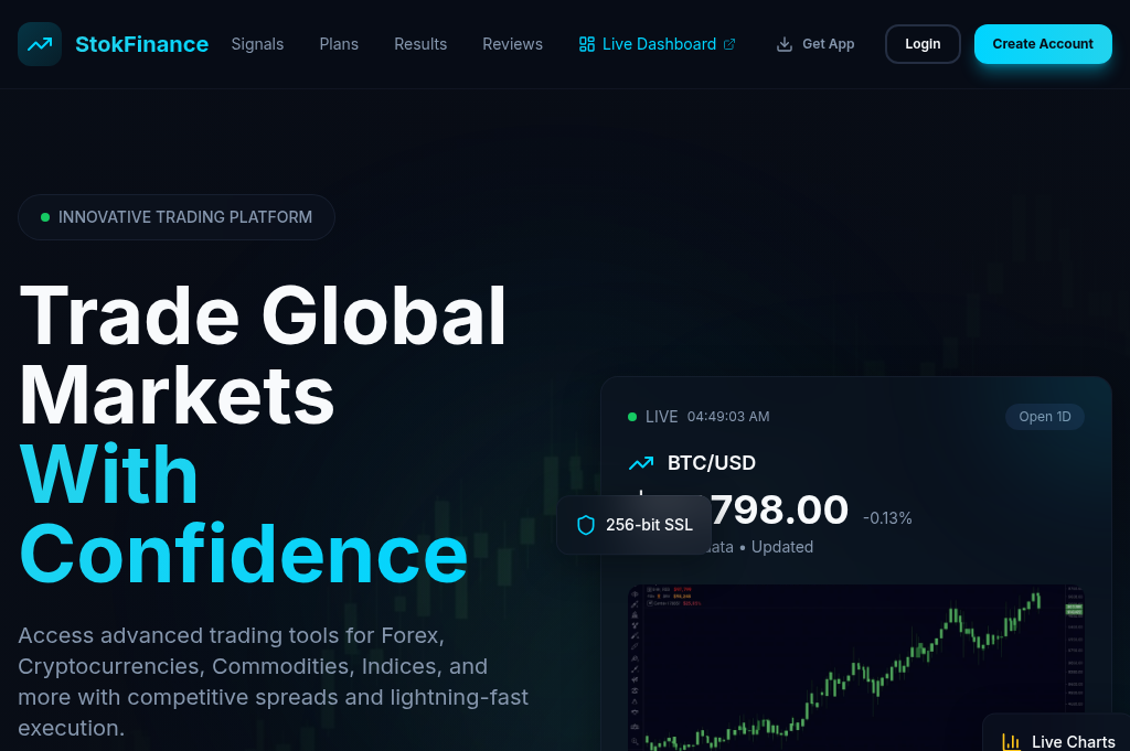 Screenshot of stokfinance.site