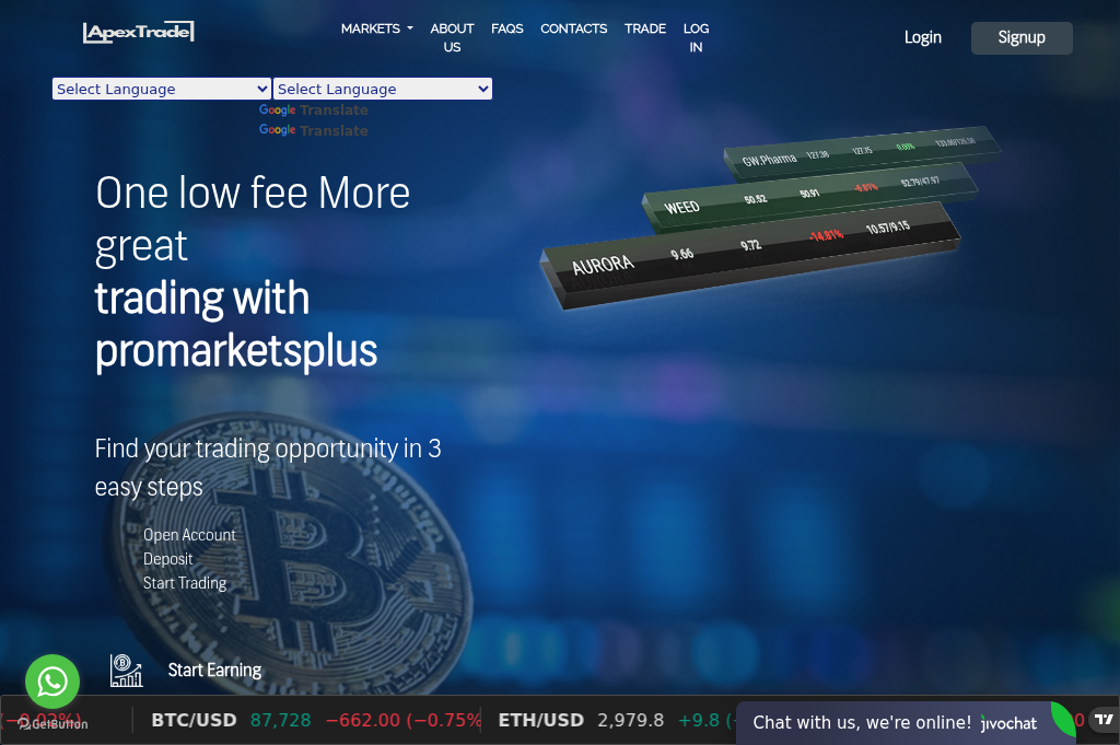Screenshot of promarketsplus.top