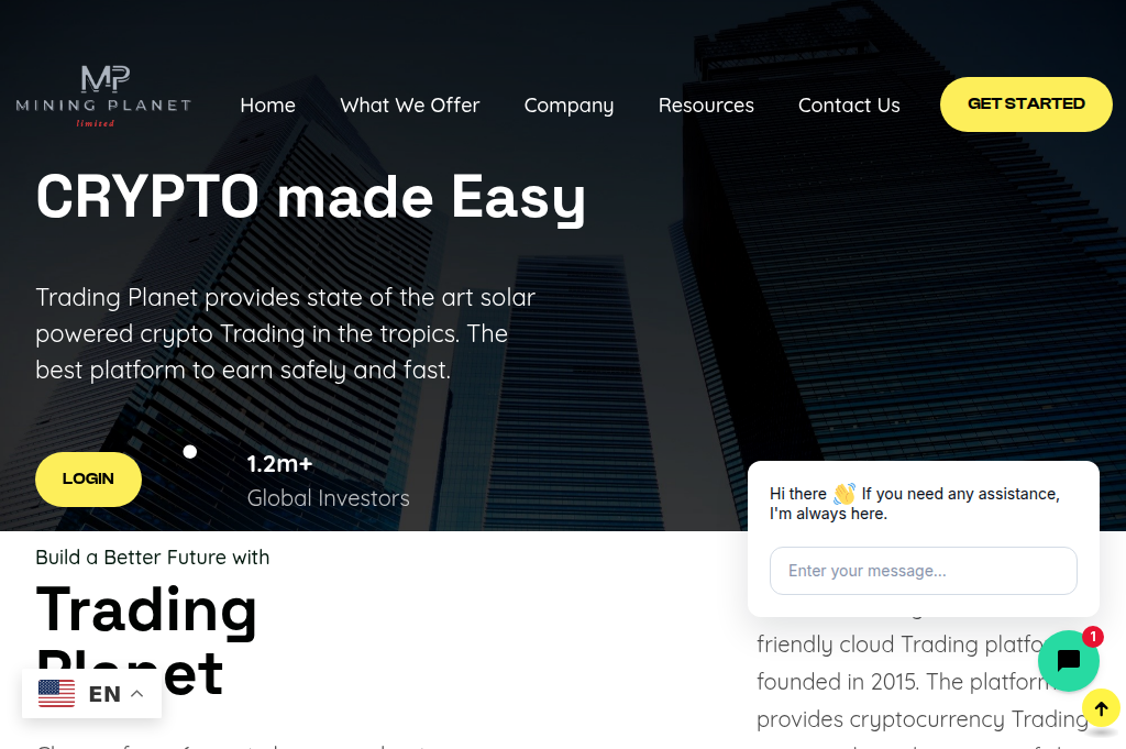 Screenshot of tradingplanethub.com