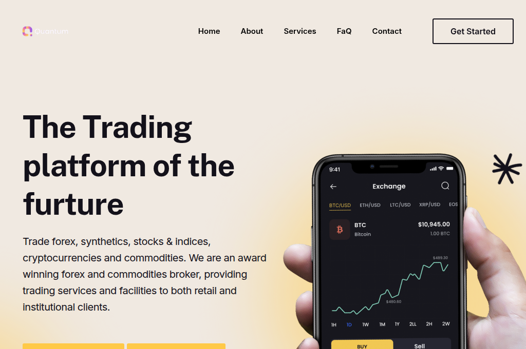 Screenshot of quantumorbits.xyz